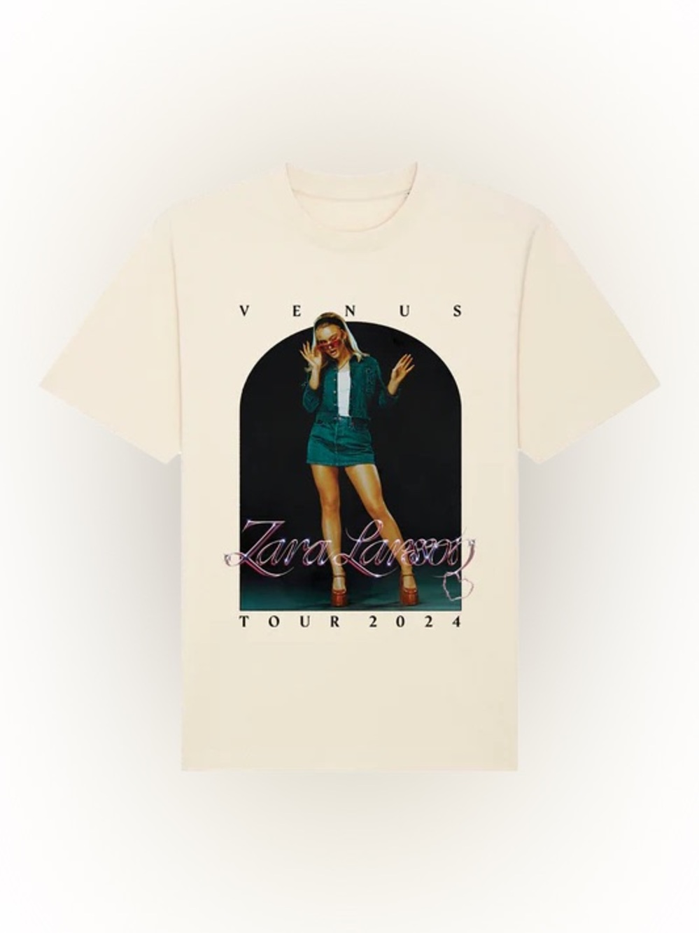 Unisex Zara Larsson 2024 Official US/CA Venus Tour Tee in Ecru Size  XL